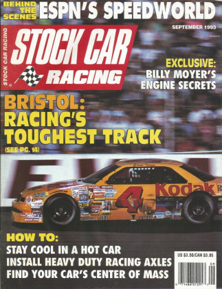 STOCK CAR RACING 1993 SEPT - Bristol, Coke, Corey, Indy, Moyer, Jackson, Axels